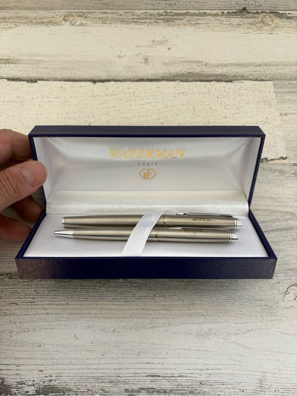Waterman Paris Vintage Pen Set Fountain & Ballpoint Pens DHL Logo Gift Set NIB